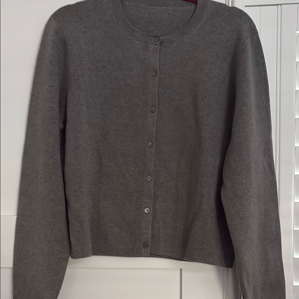 J. Crew Gray Cardigan Sweater Versatile Knit